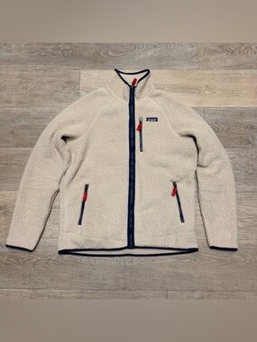 Patagonia Retro Pile Fleece Jacket Mens Size Large El Cap Khaki Full Zip 22801